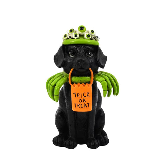 Ashland Halloween Tabletop Decor: 5" Trick or Treat Dog in Spider Costume